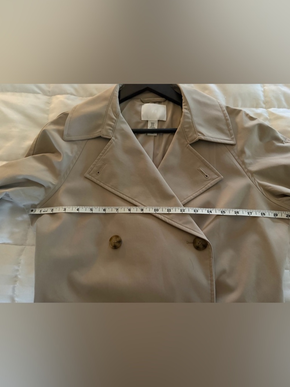 H&M Classic Beige Trench Coat XS - Picture 7 of 7